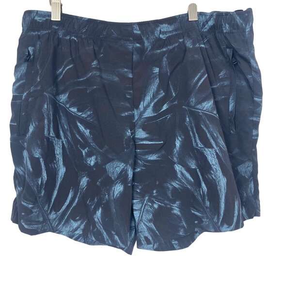 Theory Palm Print Swim Trunks Mens XL Swim Shorts Pockets Retail $165 - Picture 1 of 9